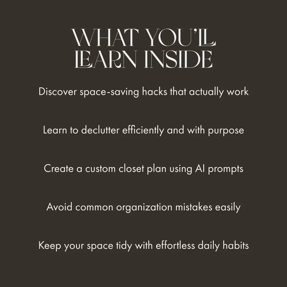 Make Space for What You Love | Closet Organization Guide | Digital Download | How to Optimize Closet Space | Minimalist Decluttering eBook