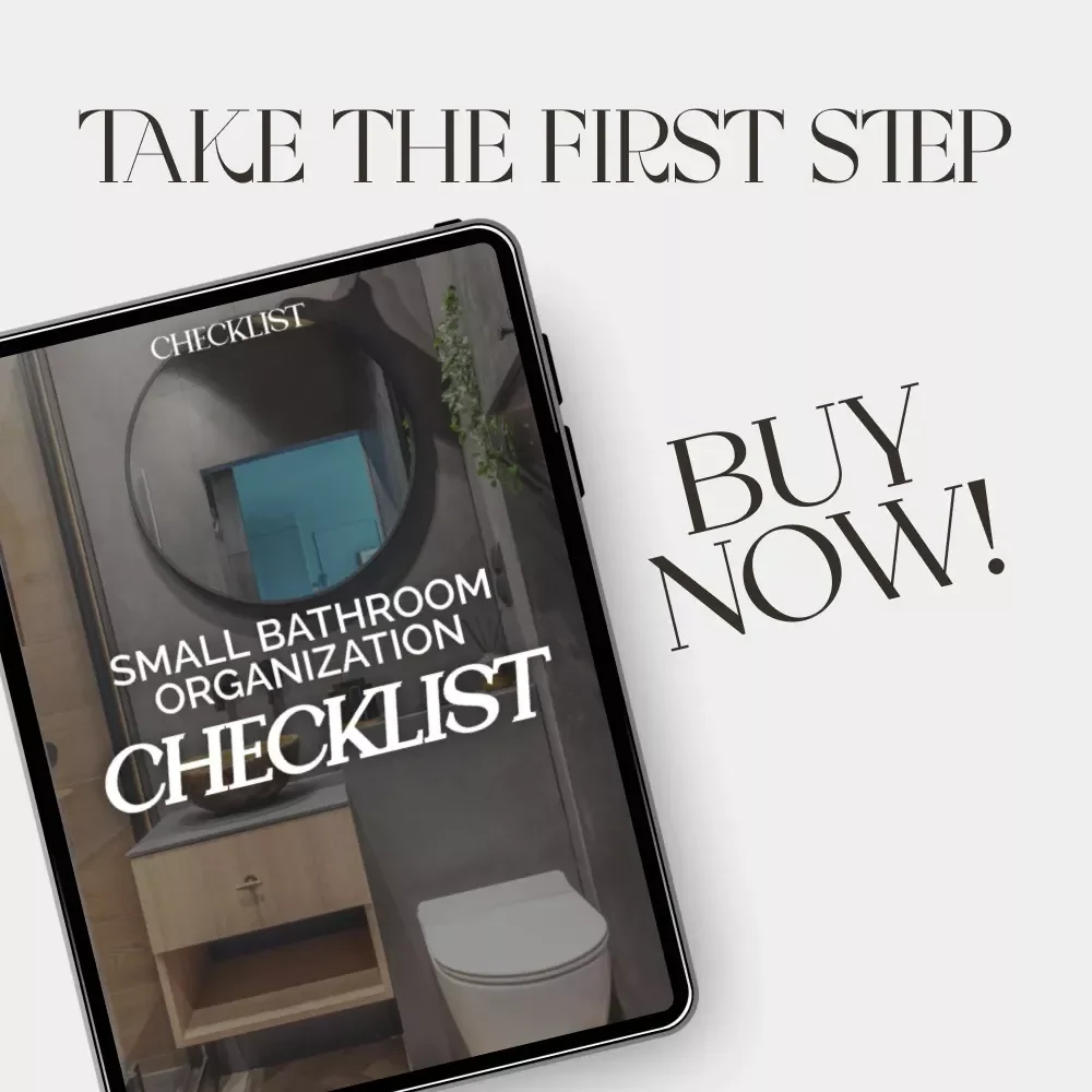 Small Bathroom Organization Checklist | Printable Digital Download | How to Organize a Small Bathroom Efficiently | Minimalist Bathroom Decluttering Guide for Small Spaces