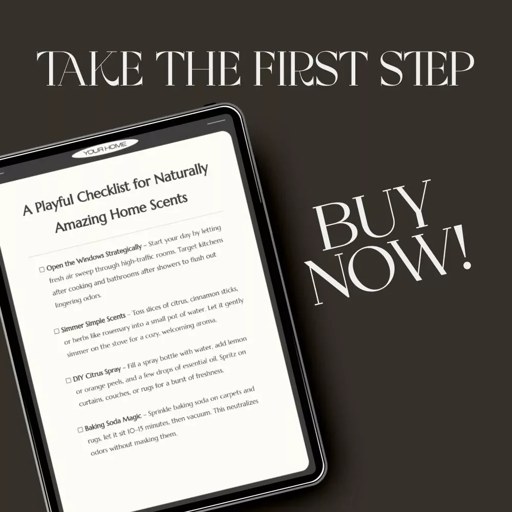 A Playful Checklist for Naturally Amazing Home Scents | How to Make Your Home Smell Good Naturally | Printable Digital Download for Fresh, Chemical-Free Living