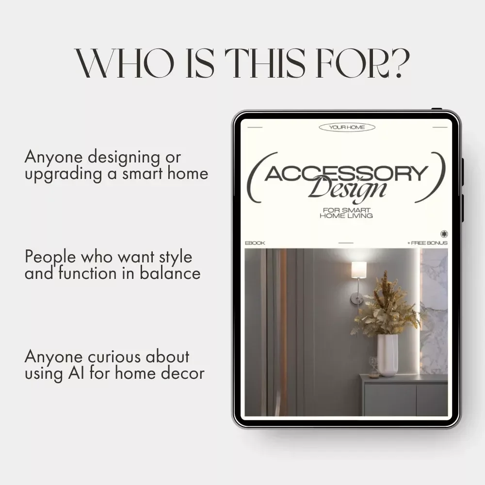 Accessory Design for Smart Home Living | Modern Home Styling eBook | How to Style Accessories for Maximum Impact | Digital Interior Design Guide for Connected Spaces