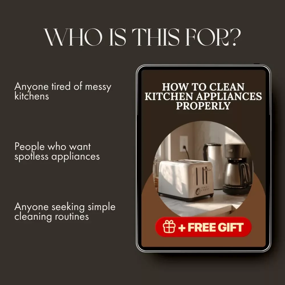 How to Clean Kitchen Appliances Properly – Printable Home Cleaning Checklist | Digital Download | Step-by-Step Kitchen Appliance Care Guide