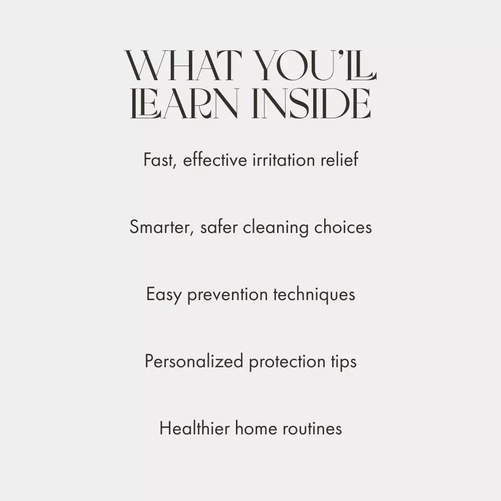 A Smart Guide to Handling Cleaning Product Irritation | What to Do When Cleaning Products Irritate | Digital Download Home Safety eBook & Checklist for Sensitive Skin and Cleaners