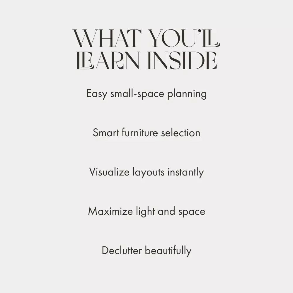 Smart Decorating Solutions for Tiny Rooms | How to Decorate Small Spaces Effectively | Space-Saving eBook for Apartment & Studio Styling