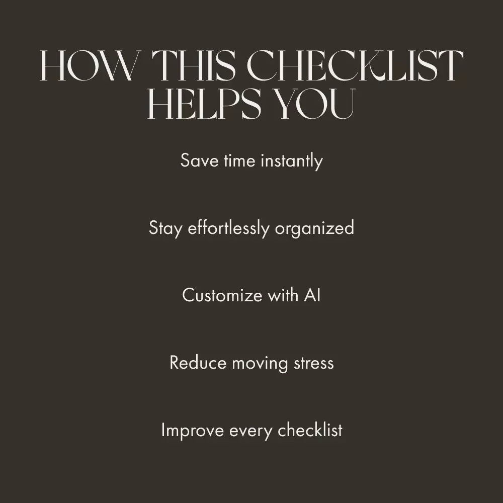 AI-Powered Checklist Mastery: Write Moving Checklists Like a Pro | How to Use AI to Write a Moving Checklist | Digital Download Guide for Smart Movers