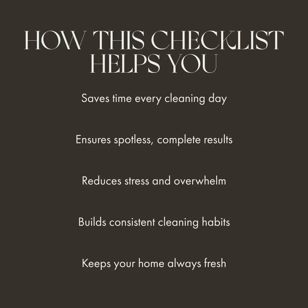Top-to-Bottom Cleaning Method Checklist | Printable Home Cleaning Guide | How to Use Top to Bottom Cleaning Method | Instant Digital Download