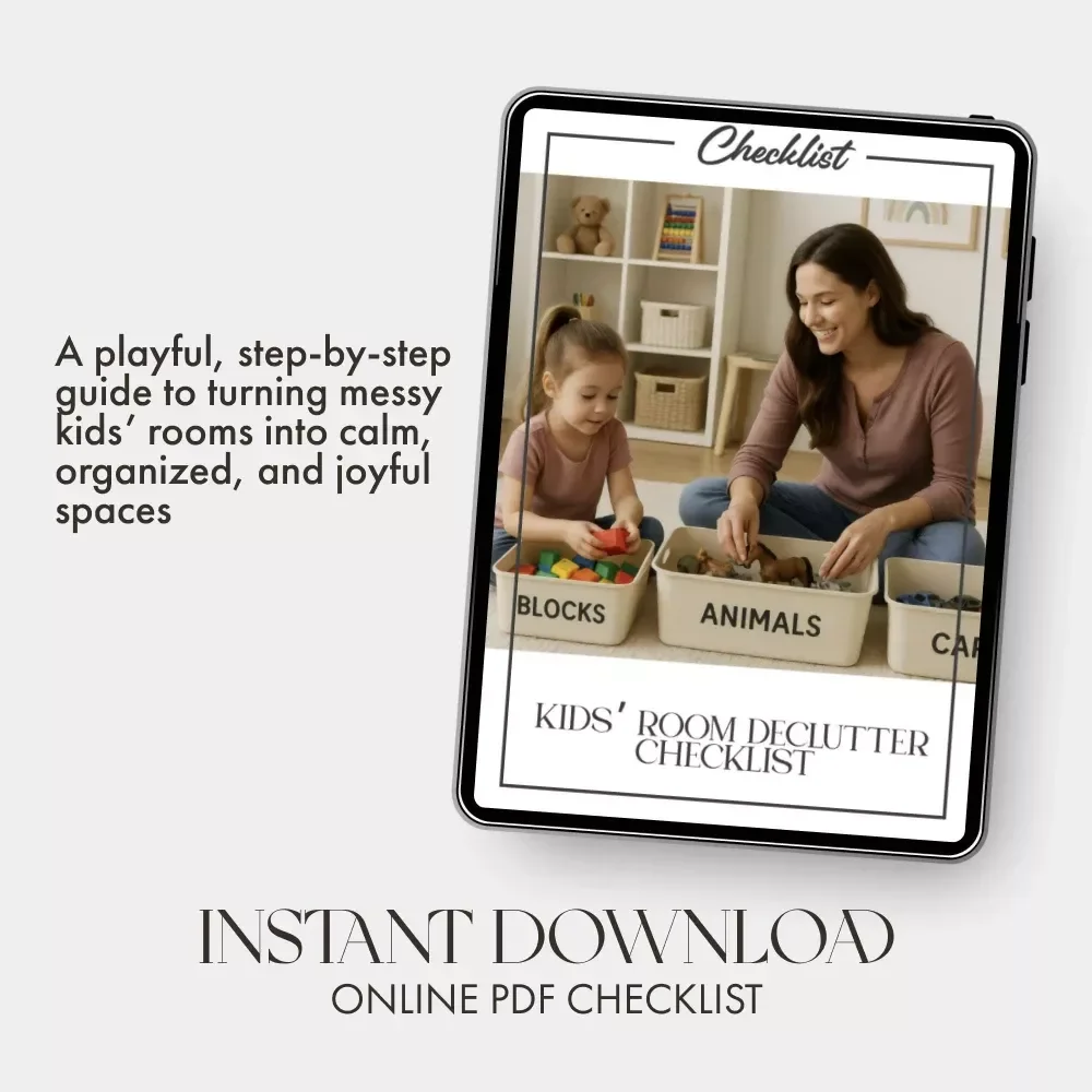 Kids’ Room Declutter Checklist | Printable Digital Download | How to Declutter Kids Rooms | Family-Friendly Organization Guide for Parents