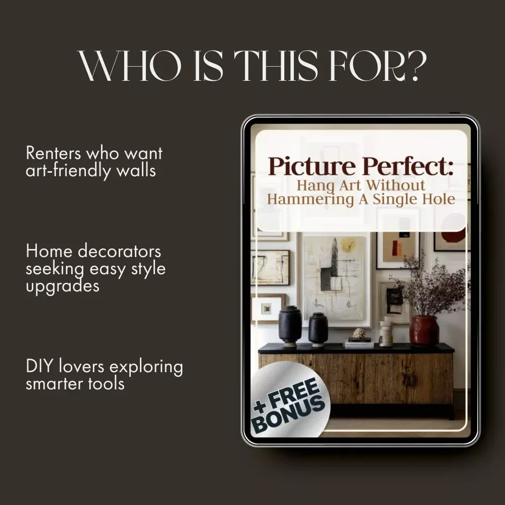 Picture Perfect: Hang Art Without Hammering a Single Hole | How to Hang Pictures Without Making Holes Everywhere | No-Damage Wall Hanging eBook & Guide