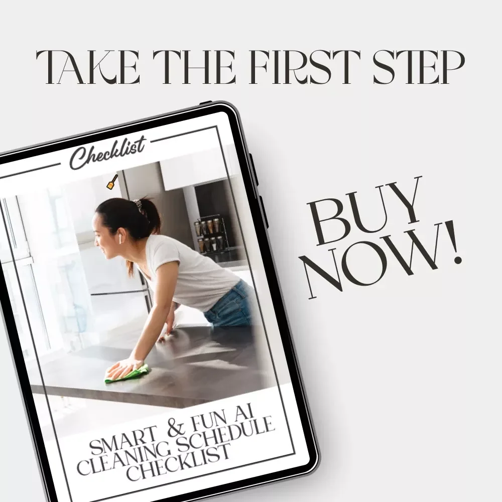 Smart & Fun AI Cleaning Schedule Checklist | Digital Download | How to Use AI to Make a Cleaning Schedule | Home Organization & Productivity Printable