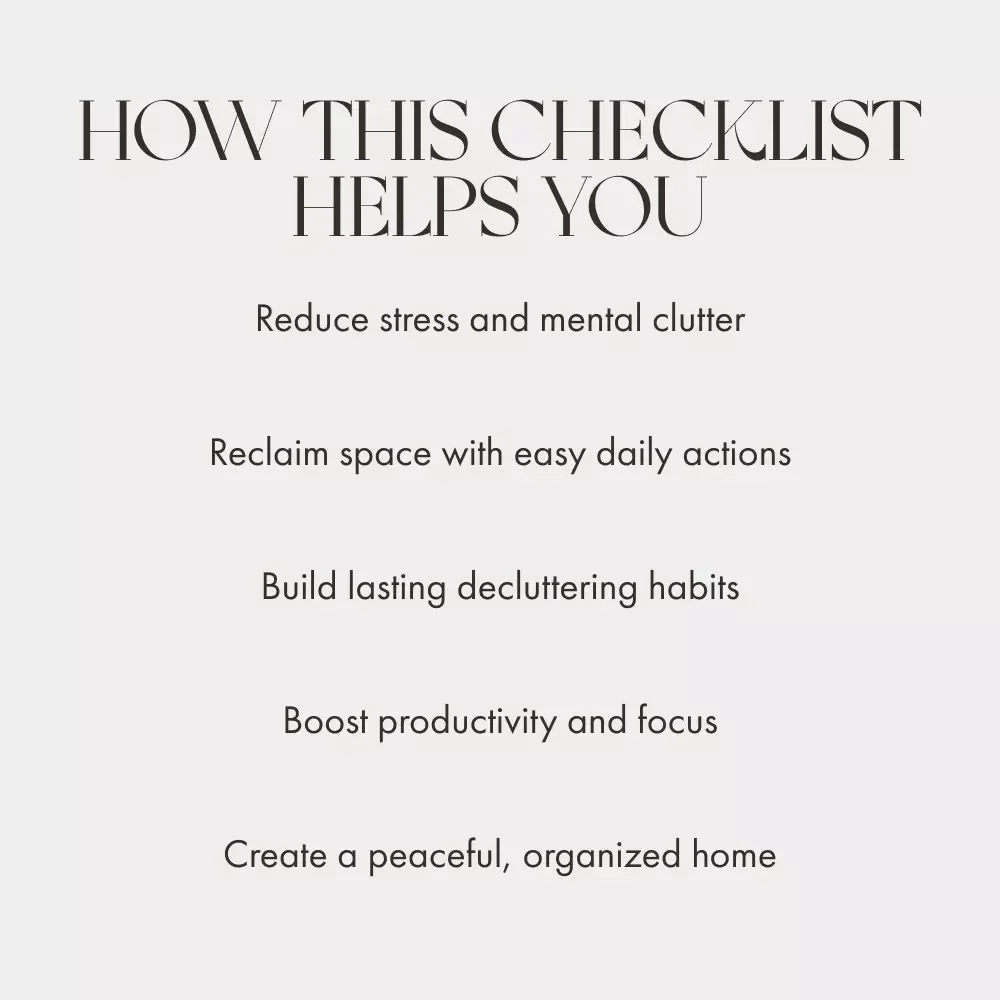 30-Day Declutter Challenge Checklist | Printable Home Organization Guide | Digital Download | How to Do a 30 Day Declutter Challenge Step-by-Step