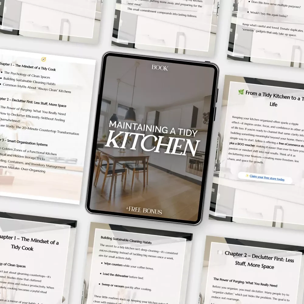 Maintaining a Tidy Kitchen – The Ultimate Guide to the Best Way to Maintain Tidy Kitchen | Digital eBook for Home Organization & Clean Living