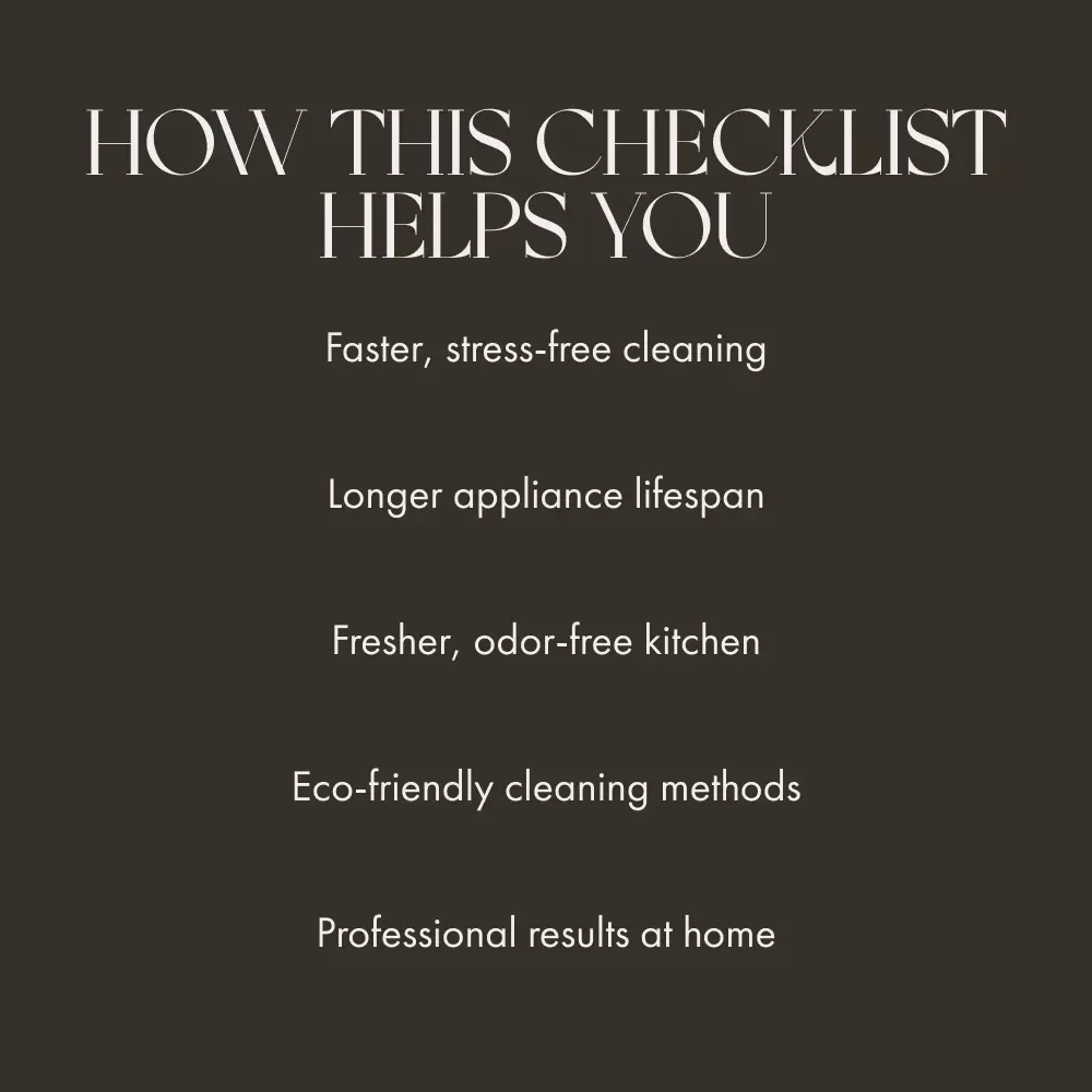 How to Clean Kitchen Appliances Properly – Printable Home Cleaning Checklist | Digital Download | Step-by-Step Kitchen Appliance Care Guide