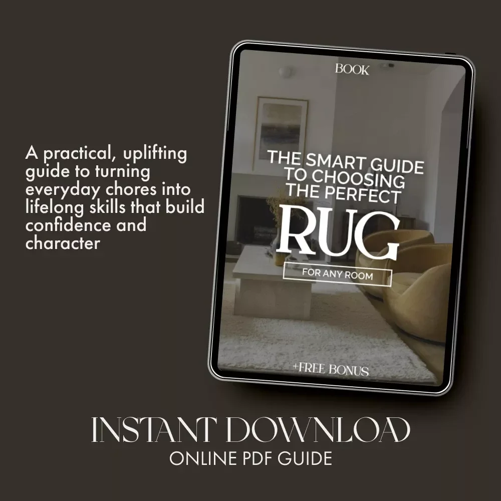 The Smart Guide to Choosing the Perfect Rug for Any Room | eBook on How to Choose the Right Size Rug for Your Room, Shapes, Styles & AI Design Tips