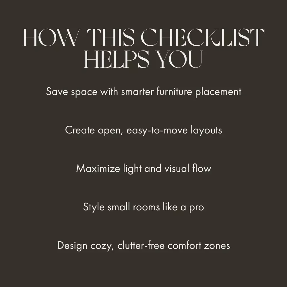 Laying Out Furniture in Small Living Rooms | Space-Saving Layout Guide, Small Apartment Furniture Arrangement eBook, Digital Download for Cozy Homes