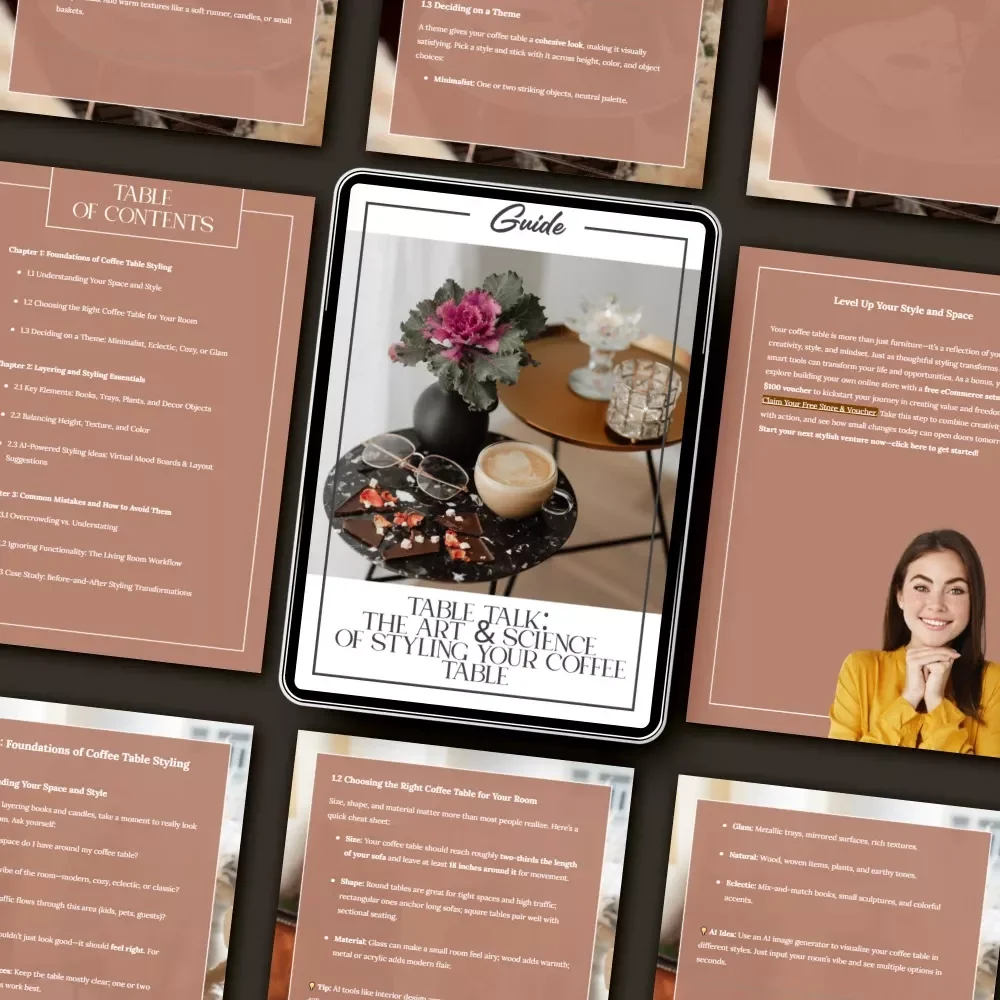 Table Talk: The Art & Science of Styling Your Coffee Table | How to Style a Coffee Table Guide, Modern Living Room Decor eBook