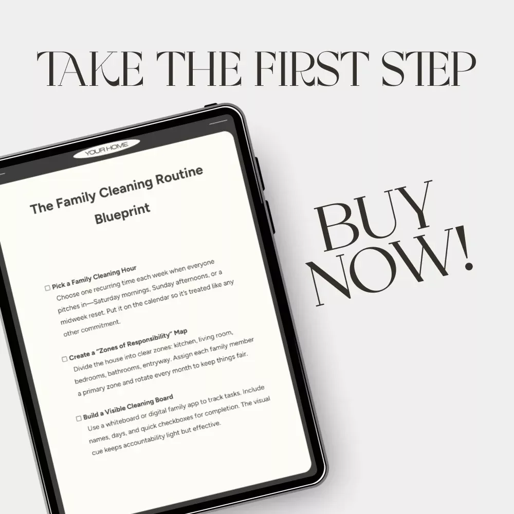 The Family Cleaning Routine Blueprint | Printable Checklist for How to Build a Family Cleaning Routine | Digital Home Organization Guide