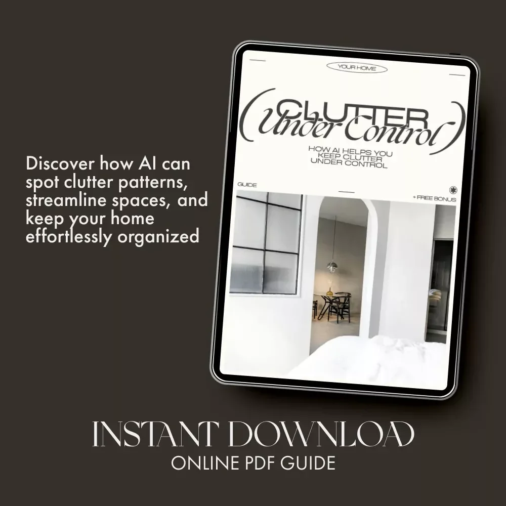 How AI Helps You Keep Clutter Under Control | Digital Guide for Smarter Home Organization | Tips for Using AI to Monitor Clutter Zones | Printable Decluttering eBook for Home Productivity