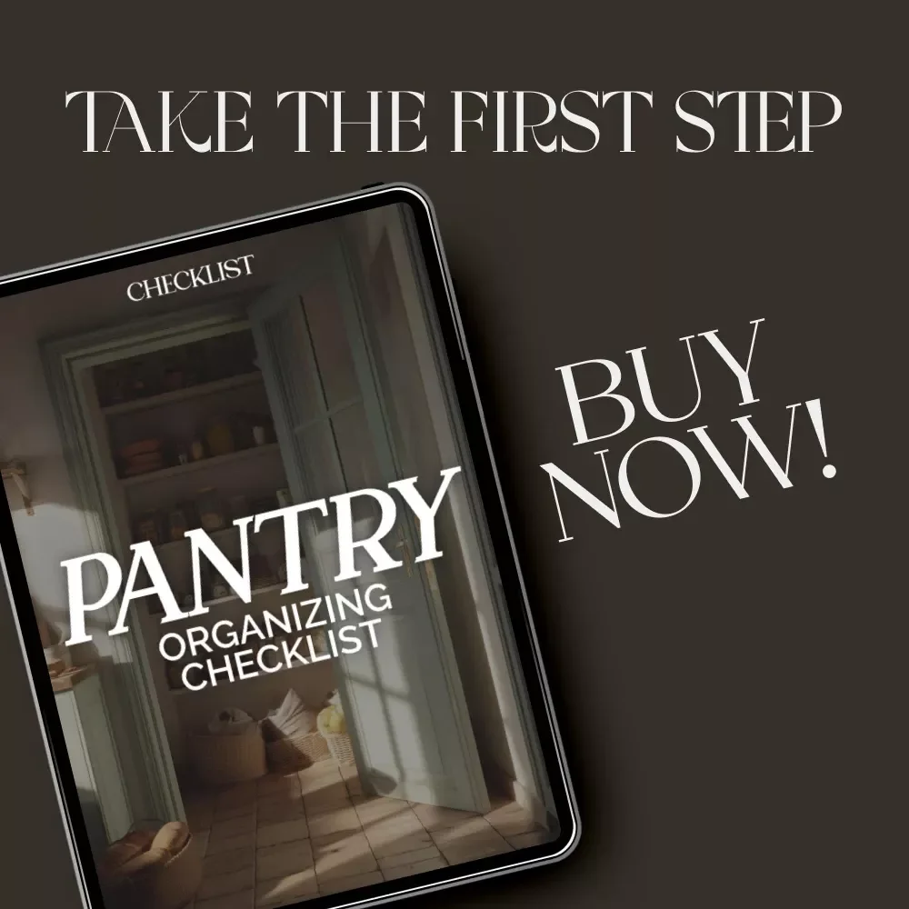 Pantry Organizing Checklist | Printable Kitchen Organization Guide | Digital Download for Home Storage | Tips for Organizing Pantry with Systems