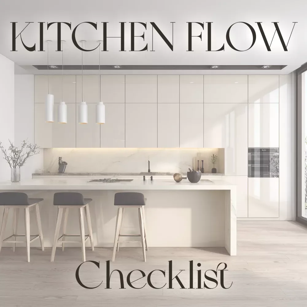 Kitchen Flow Checklist | Digital Download for Organizing Kitchen for Easy Access | Printable Home Organization Guide