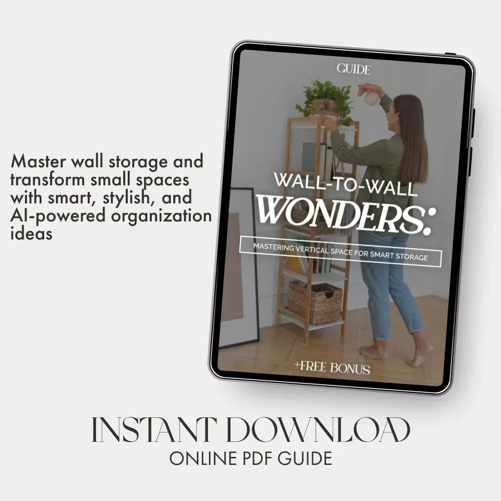 Wall-to-Wall Wonders: Mastering Vertical Space for Smart Storage | Home Organization Guide | Small Space Storage Solutions | Digital Download eBook for Maximizing Wall Space