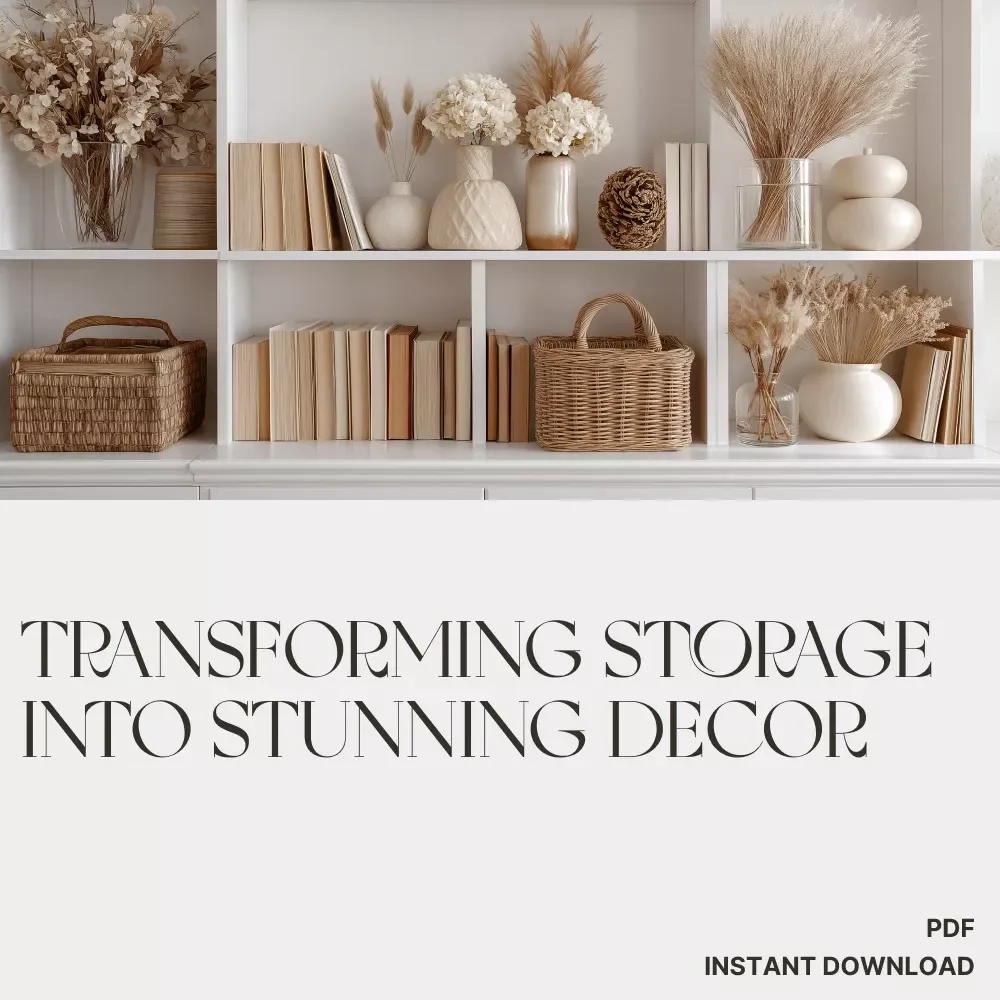 Chic & Clever: Transforming Storage into Stunning Decor | Stylish Home Organization Guide, Aesthetic Storage Solutions, Modern Interior Design eBook, Functional Beauty Digital Download