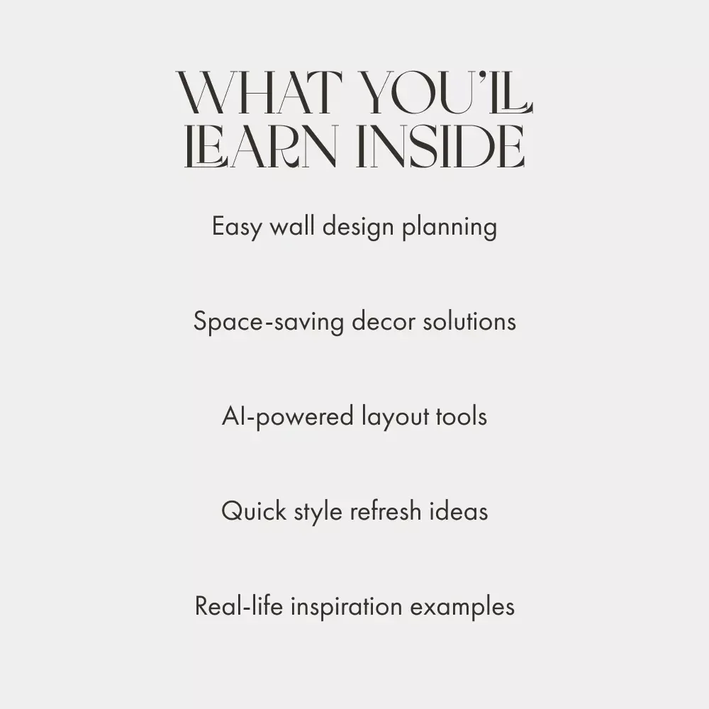 Transforming Empty Wall Space | Modern Home Decor Guide for Creative Wall Design | Digital Download eBook for Interior Styling, AI Wall Planning & What to Do with Empty Wall Space