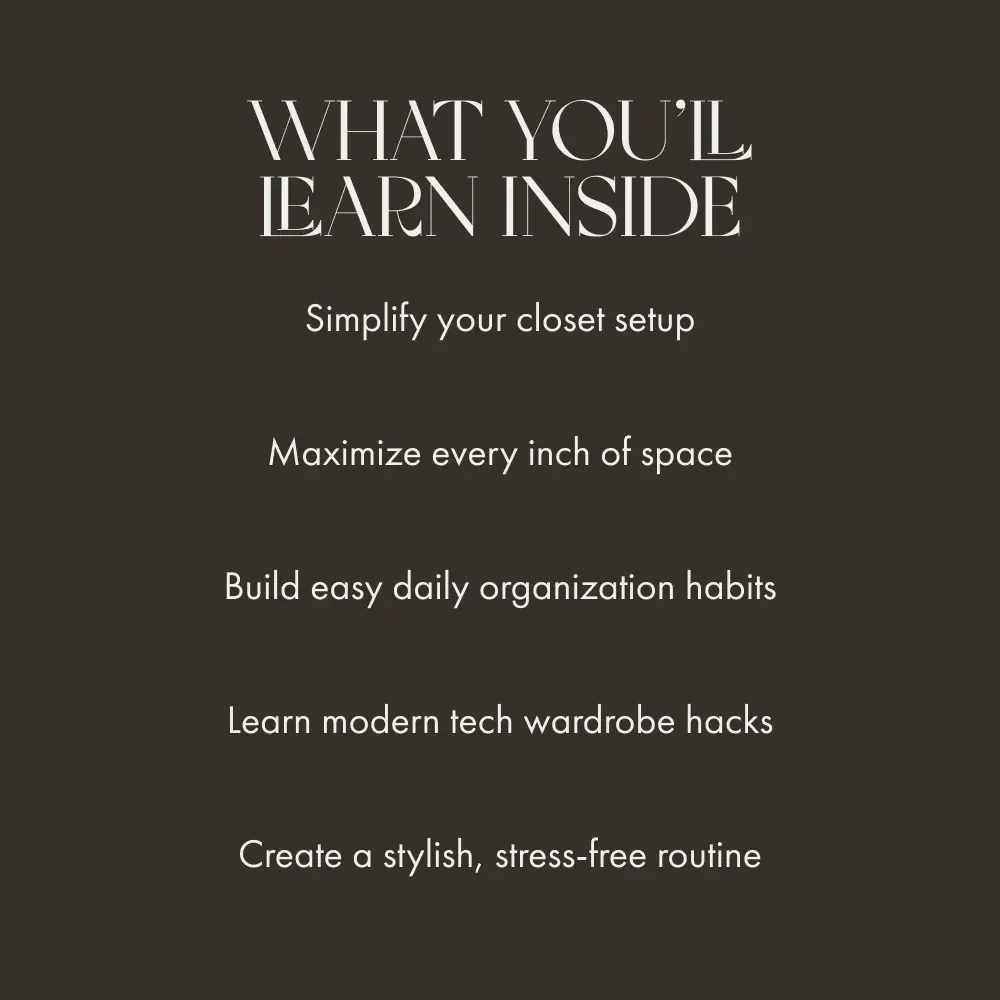 Smart, Simple, and Stylish Ways to Organize Your Space | The Ultimate Guide for the Best Way to Arrange Closets | Digital Download for Effortless Home Organization