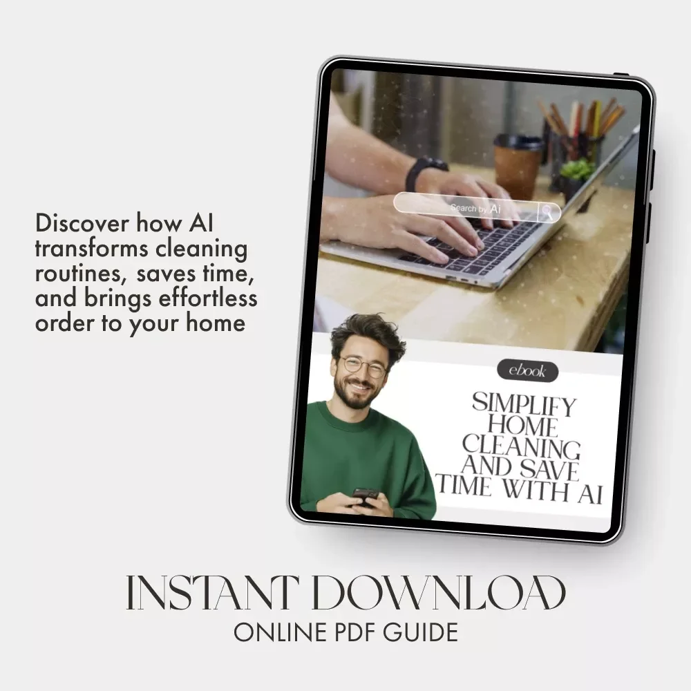 Simplify Home Cleaning and Save Time with AI | eBook Guide on How to Simplify Home Cleaning with AI Tools for Effortless Daily Routines and Smart Home Efficiency