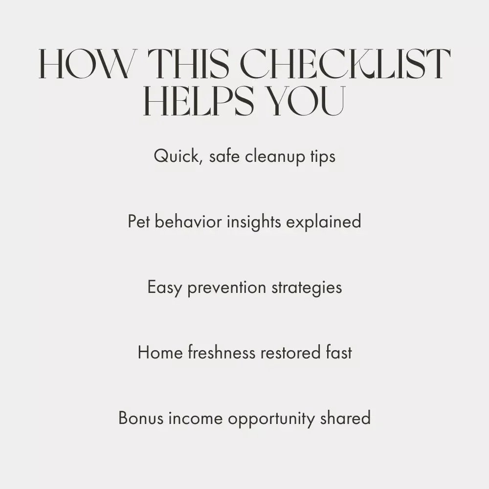 What To Do When Pets Make a Mess While You’re Away | Printable Pet Owner Checklist | Pet Mess Cleanup & Prevention Guide | Instant Digital Download