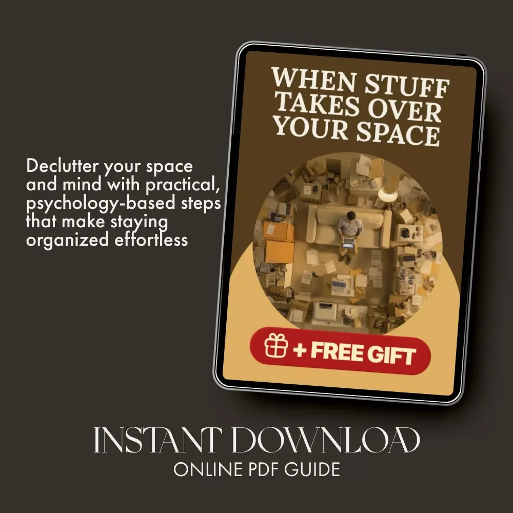When Stuff Takes Over Your Space | Decluttering Guide for Overwhelmed Homes | Digital Download on What to Do When You Have Too Much Stuff | Mindset, Organization & Minimalist Living eBook