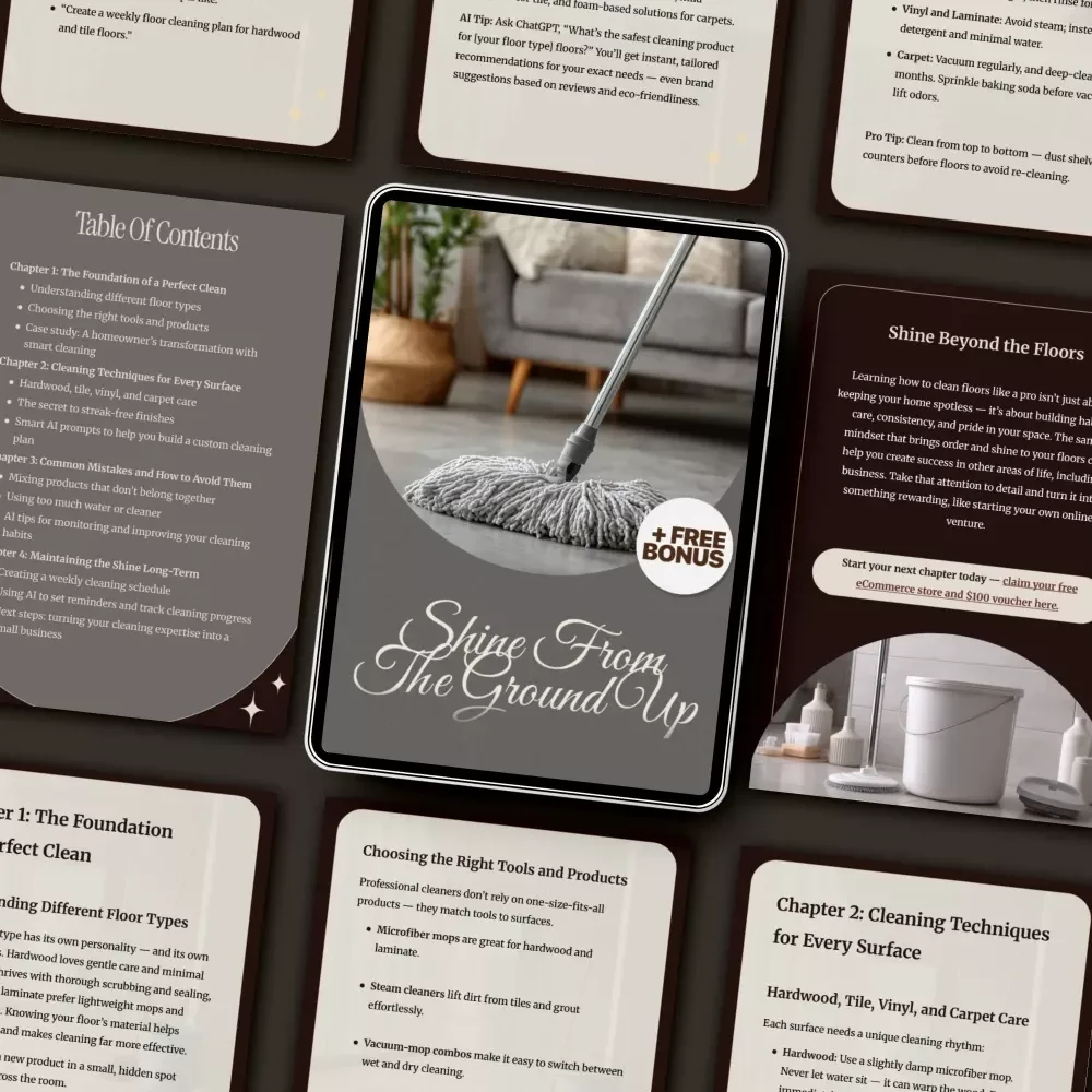 Shine from the Ground Up | Ultimate Floor Cleaning Guide | Learn how to clean floors like a pro with smart AI tips and professional techniques