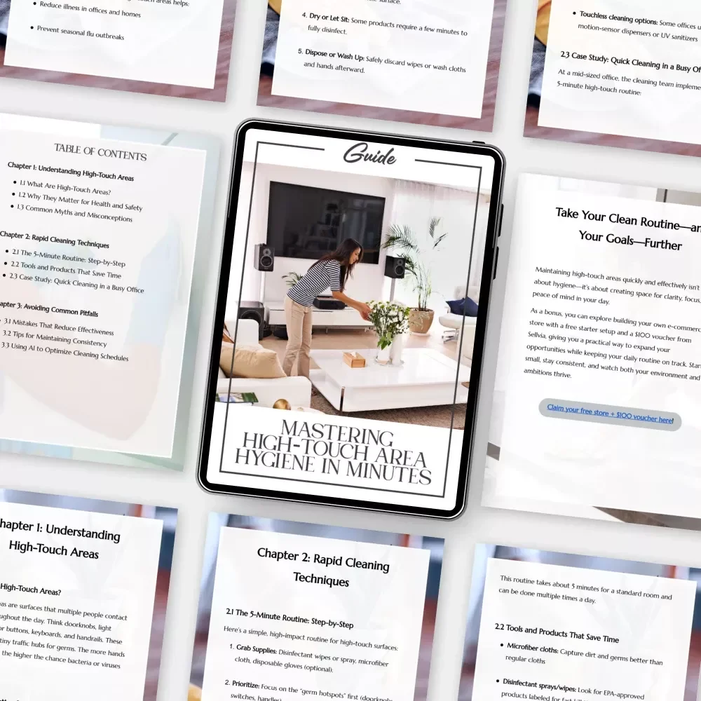 Mastering High-Touch Area Hygiene in Minutes | How to Clean High Touch Areas Quickly | Instant Digital Download Cleaning Guide