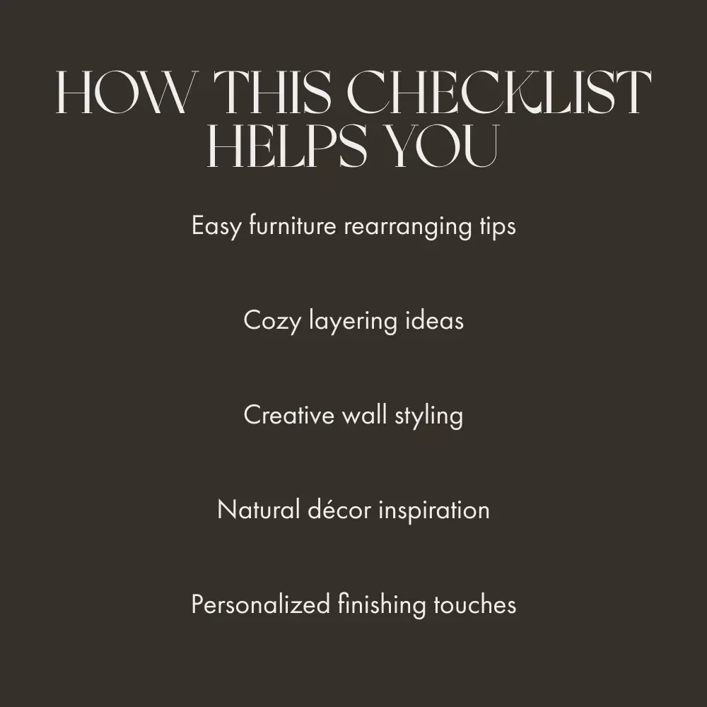 What to Do When Your Living Room Feels Empty – Cozy Home Refresh Checklist | Digital Download for Interior Styling Inspiration
