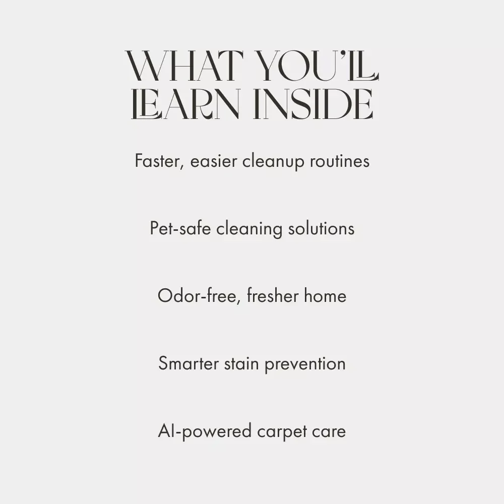 A Pet Owner’s Guide to Clean Carpets | Digital Download Cleaning Guide for Pet Owners | What to Do When Carpets Get Dirty with Pets | eBook, Printable PDF Checklist & Cleaning Strategies