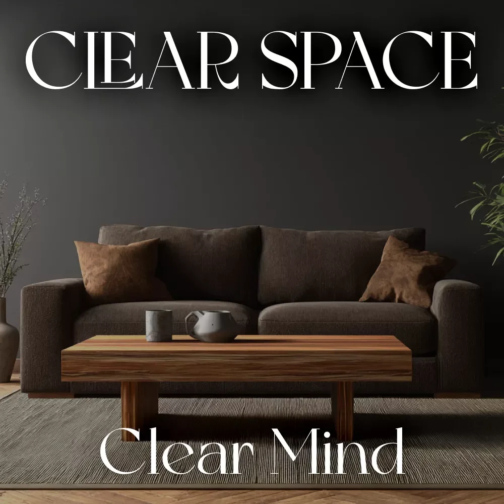 Clear Space, Clear Mind: Your Guide to a Home That Sparks Focus and Calm | How to Organize Your Home for Mental Clarity | Minimalist Lifestyle eBook | Digital Declutter & Mindfulness Guide