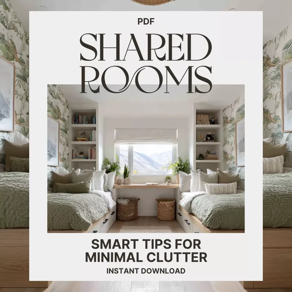 Smart Tips for Minimal Clutter in Shared Rooms | Minimalist Living eBook | Roommate Organization Guide | Digital Download for Shared Spaces