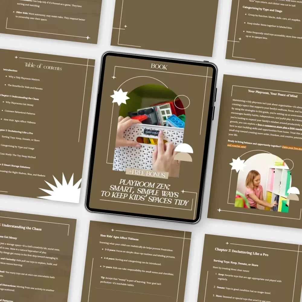 Playroom Zen: Smart, Simple Ways to Keep Kids’ Spaces Tidy – The Best Way to Maintain Tidy Playroom eBook, Guide for Decluttering, Organizing & Engaging Kids