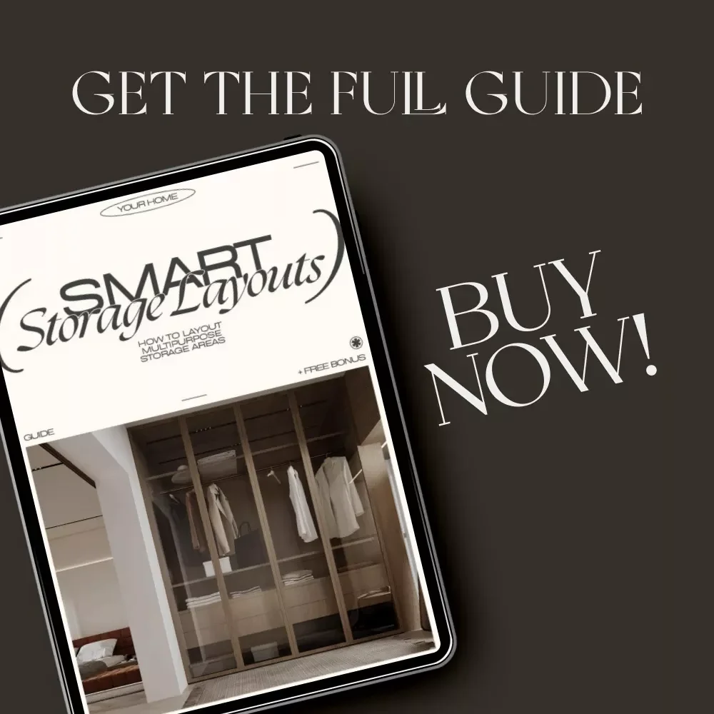Smart Storage Layouts | Space-Saving Home Organization Guide | Digital Download eBook for Efficient Storage, Multipurpose Room Design & AI-Powered Planning
