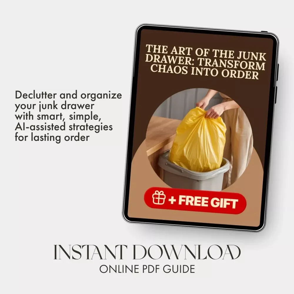The Art of the Junk Drawer: Transform Chaos into Order | Digital Guide | Printable eBook for How to Organize a Junk Drawer | Declutter, Sort & Simplify Your Space