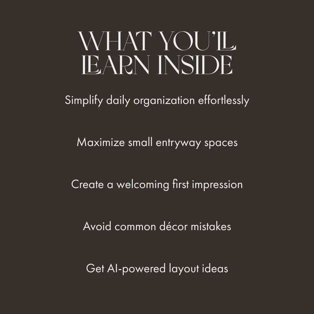 Tidy Welcome | Functional Entryway Guide, Home Organization eBook, Small Space Decor Tips, AI-Powered Interior Inspiration, Digital Download