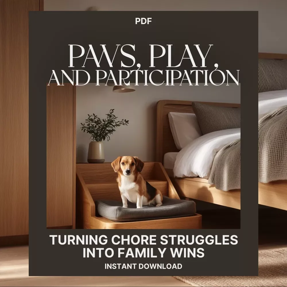 Paws, Play, and Participation: Turning Chore Struggles into Family Wins | Kids & Pet Care eBook | what to do when kids resist chores with pets | Positive Parenting Digital Guide