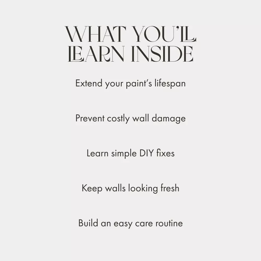 The Art and Care of Painted Surfaces | How to Maintain Painted Walls | Digital Ebook Guide for Wall Care & Maintenance