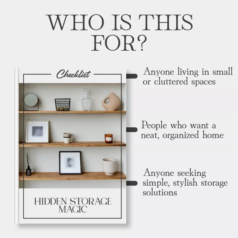 Hidden Storage Magic | Printable Home Organization Guide | Door Storage Ideas | Small Space Organizer | Minimalist Decluttering eBook