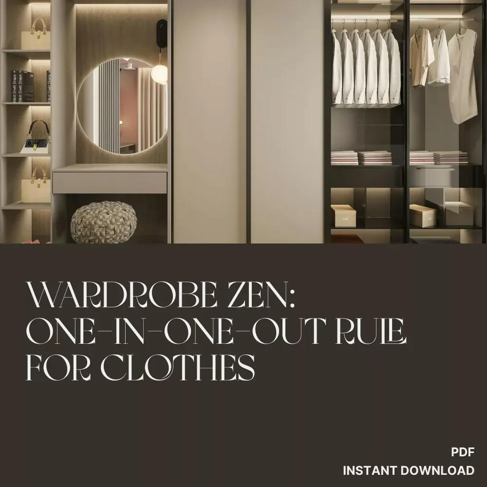 Wardrobe Zen: Mastering the One-In-One-Out Rule for Clothes | Minimalist Wardrobe Guide | Learn how one in one out works with clothes to create calm, order, and lasting style