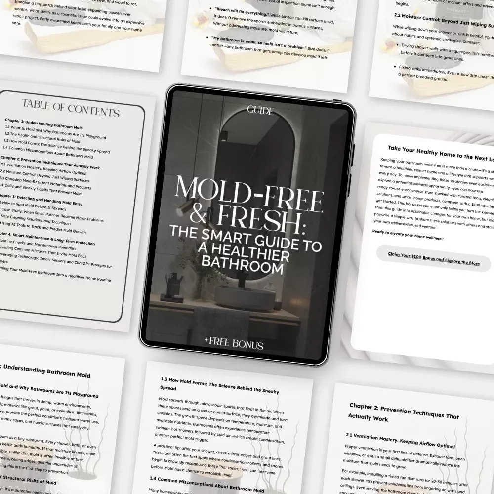 Mold-Free & Fresh: The Smart Guide to a Healthier Bathroom | Digital Download | How to Keep Your Bathroom Mold Free | Home Wellness eBook & Checklist