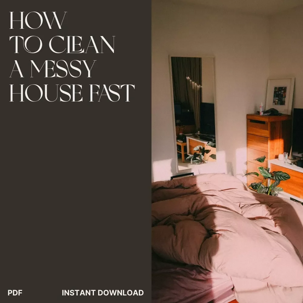 How to Clean a Messy House Fast Checklist | Printable Cleaning Guide for Busy People | Instant Download Home Organization Tool