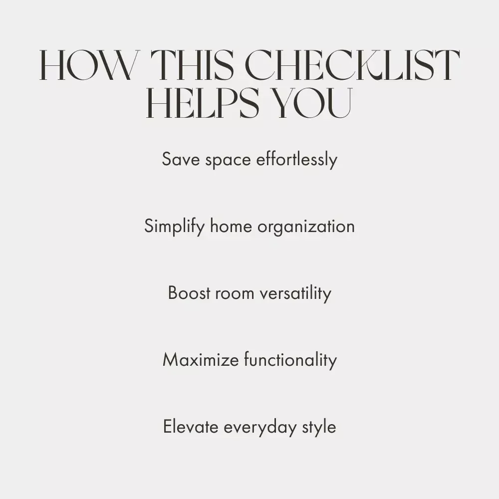 Double-Duty Décor: How to Master Multifunctional Furniture | Printable Checklist for Smart Small Spaces | Home Organization & Space-Saving Guide | Learn how to use multifunctional furniture to transform your home