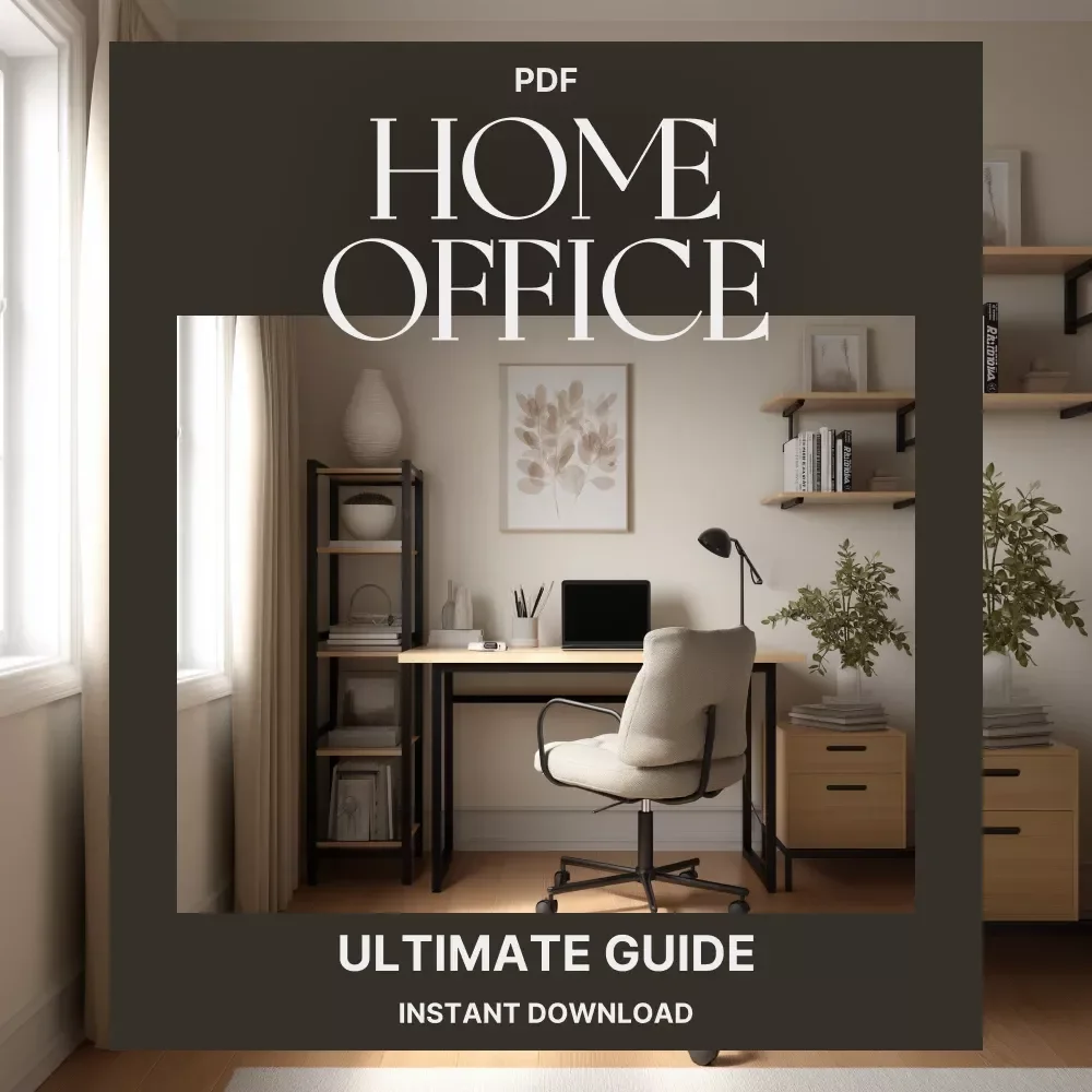 Your Ultimate Home Office Guide | Digital Download | How to Organize a Home Office for Productivity, Focus & Style | Printable eBook & Workspace Setup Planner