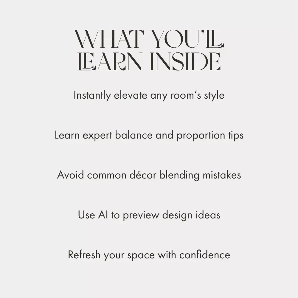 How to Mix Old and New Furniture Like a Pro | Interior Design Guide for Stylish, Balanced Spaces | Digital Download Home Styling eBook on how to mix old and new furniture with timeless results