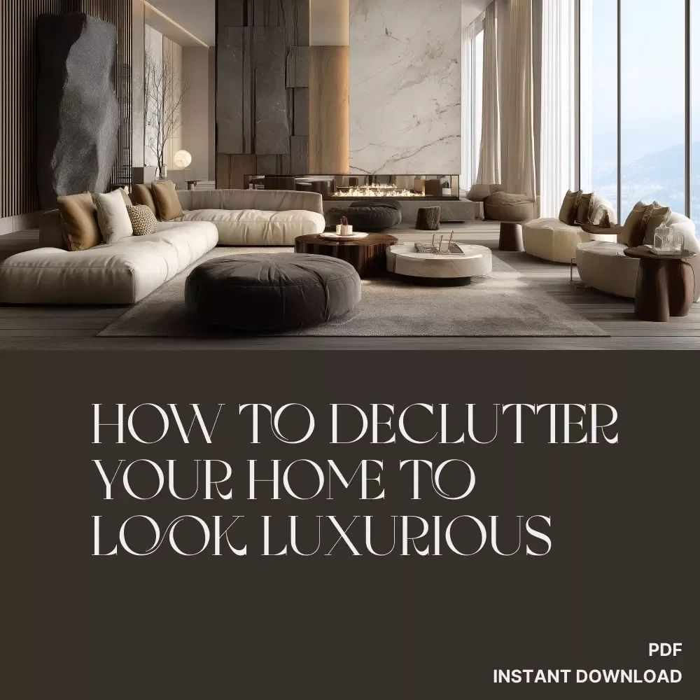 How to Declutter Your Home to Look Luxurious | Modern Minimalist eBook Guide for Creating an Expensive-Looking Space