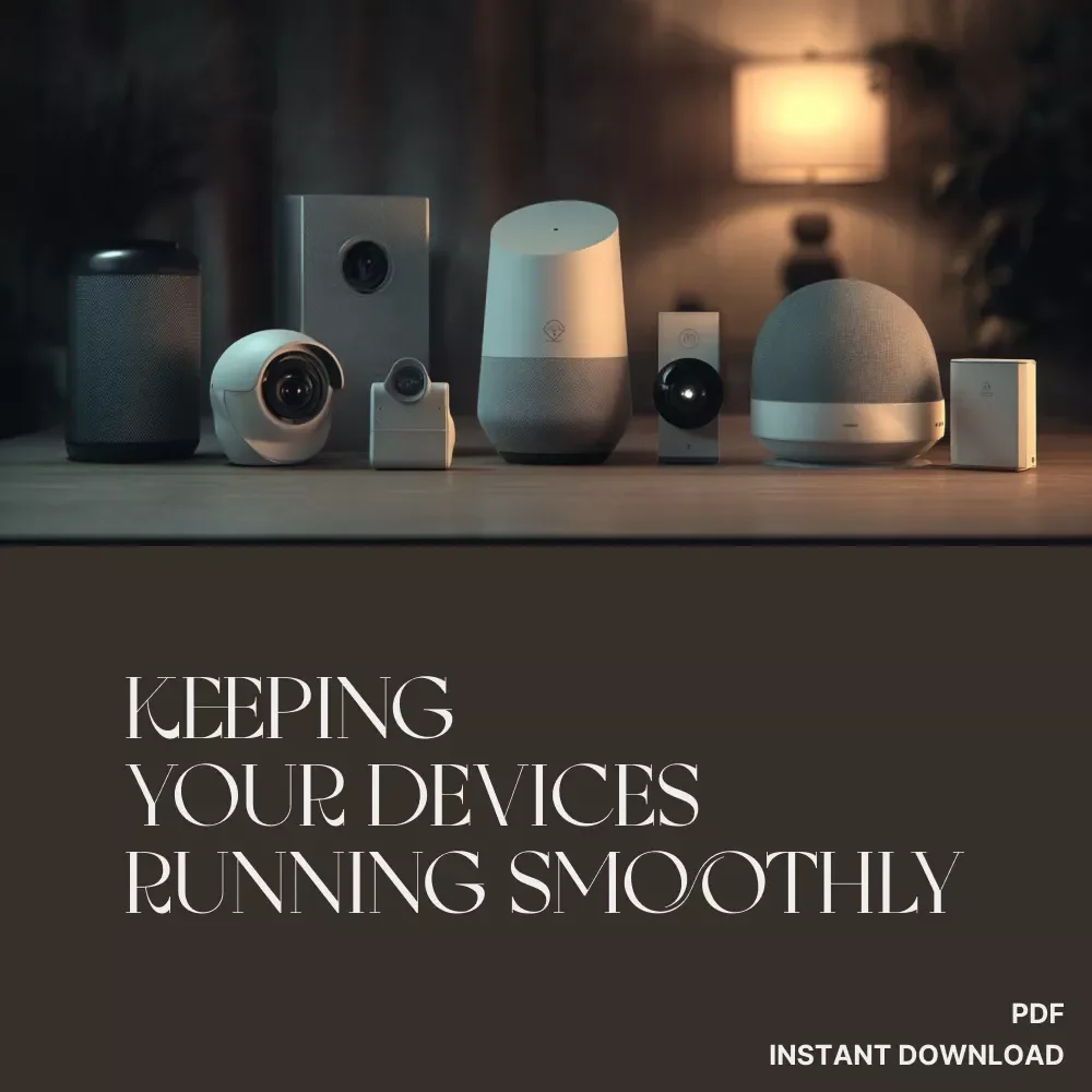 Keeping Your Devices Running Smoothly | Smart Home Maintenance Guide | Digital Download for Homeowners, Tech Enthusiasts & Beginners | How to Maintain Smart Home Devices eBook